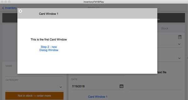 FileMaker Card Window