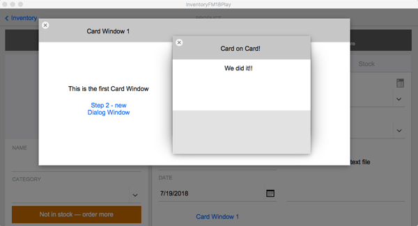 FileMaker Card Window