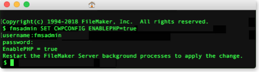 FileMaker Command Line