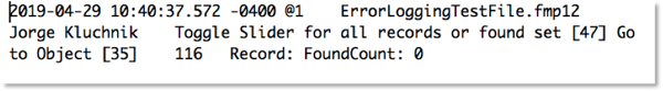 FileMaker 18 Script Error Logging