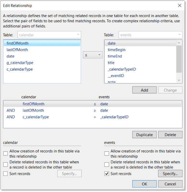 FileMaker Calendars Monday Start of Week