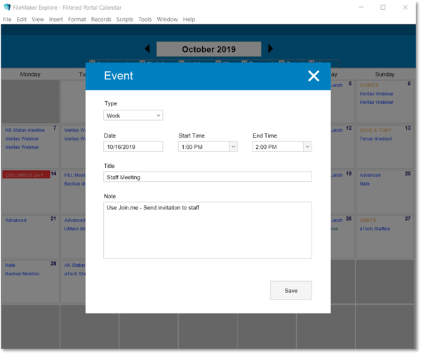 FileMaker Calendars Monday Start of Week